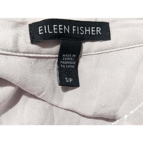 Eileen Fisher light purple‎ velvet long sleeve button up high low blouse sz S/P - Picture 9 of 9